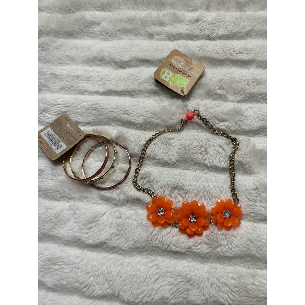Crazy 8 Floral Necklace and Bracelets Set NWT